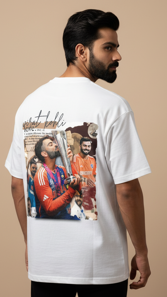 Virat Kohli Victory Tribute Unisex Oversized Classic T-Shirt – Limited Edition(Q)