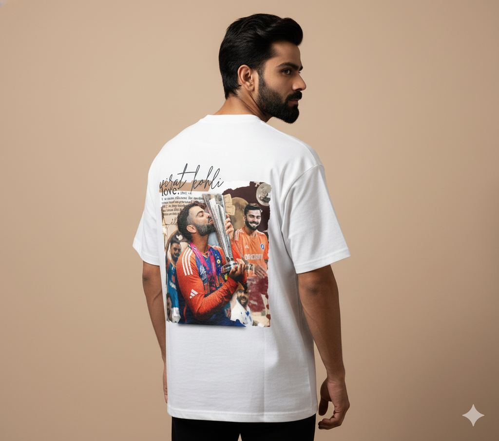 Virat Kohli Victory Tribute Unisex Oversized Classic T-Shirt – Limited Edition(Q)